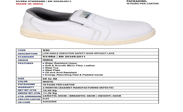SAFETY SHOE WHITE COLOR